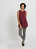 Agnes & Dora™ Tiered Tunic Black Cherry