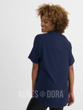 Agnes & Dora™ Dolman Top Button Down Navy