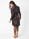 Agnes & Dora™ Flannel Shirt Dress Winter Wild Flowers