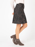 Agnes & Dora™ Snap Front Skirt Snake Skin