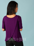 Agnes & Dora™ Crossover Tee Plum