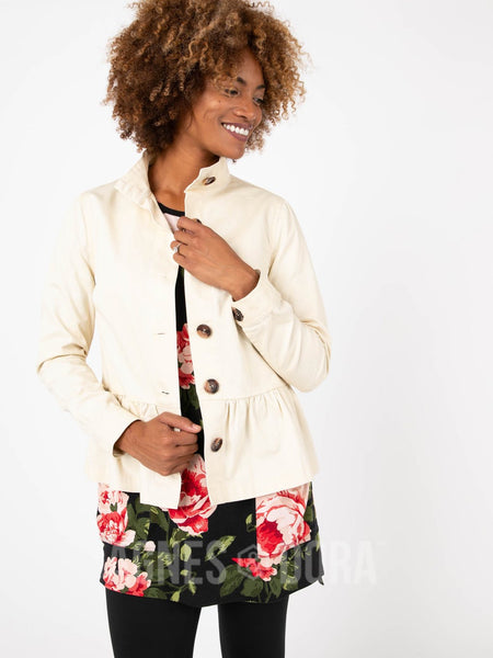 Agnes & Dora™ Peplum Jacket Stone