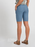 Agnes & Dora™ Trouser Short Light Knit Denim