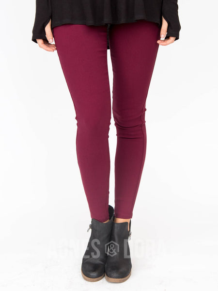 Agnes & Dora™ Modern Jeggings Wine