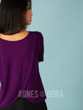 Agnes & Dora™ Crossover Tee Plum