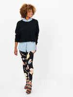 Agnes & Dora™ Leggings Vintage Botanical Black