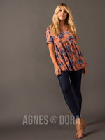 Agnes & Dora™ Muse Top Blush/Chambray Floral