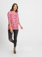 Agnes & Dora™ Dolman Tunic Floral Stripe