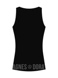 Agnes & Dora™ Fitted Tank V-Neck Black