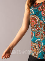 Agnes & Dora™ Essential Tank Scoop Neck Teal Boho