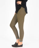 Agnes & Dora™ Knit Jeggings Army Green (reenforced elastic waistband)