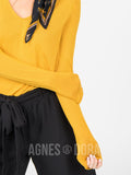 Agnes & Dora™ Everyday Tee Long Sleeve V-Neck Mustard