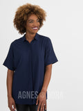 Agnes & Dora™ Dolman Top Button Down Navy