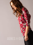 Agnes & Dora™ Dolman Tunic Cherry Floral