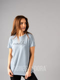 Agnes & Dora™ Graphic Tee Pearl Blue "#MomLife"