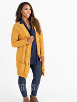 Agnes & Dora™ Boyfriend Cardigan Mustard