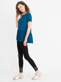 Agnes & Dora™ Relaxed Ruffle Tee Teal