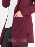 Agnes & Dora™ Hooded Cardi Wine