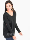 Agnes & Dora™ Urban Pullover Black with Heart Elbow