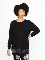 Agnes & Dora™ Long Sleeve Easy Tee Black