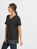 Agnes & Dora™ Love Top Pin Stripe B&W