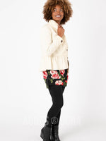 Agnes & Dora™ Peplum Jacket Stone