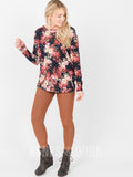 Agnes & Dora™ Urban Pullover Navy Mauve Floral