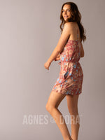 Agnes & Dora™ Sunrise Romper Marsala/Gold Floral