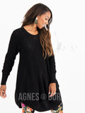 Agnes & Dora™ Cable Pullover Black