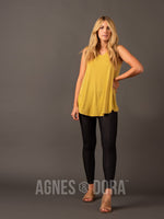 Agnes & Dora™ Essential Tank Double V-Neck Creamy Yellow