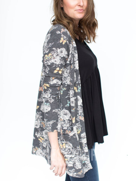 Agnes & Dora™ Essential Cardigan Midnight Butterfly