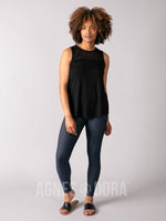 Agnes & Dora™ Eyelet Essential Tank Black