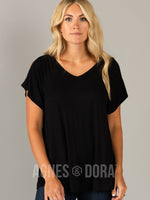 Agnes & Dora™ Love Top Cold Shoulder Black