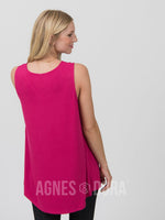 Agnes & Dora™ Essential Tank V-Neck Raspberry