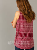 Agnes & Dora™ Essential Tank Ruby/Ivory Boho