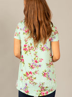 Agnes & Dora™ Everyday Tee Mint Check Floral