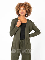 Agnes & Dora™ Country Road Cardigan Olive