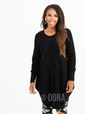 Agnes & Dora™ Cable Pullover Black