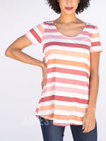 Agnes & Dora™ Everyday Tee Mauve Stripe