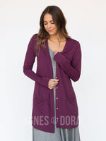 Agnes & Dora™ Favorite Cardi Deep Plum