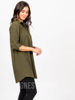 Agnes & Dora™ Day To Night Tunic Olive Lenox Crepe