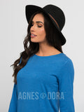 Agnes & Dora™ Fitted Tee Long Sleeve Heather Azure