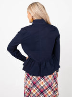 Agnes & Dora™ Peplum Jacket Dark Denim