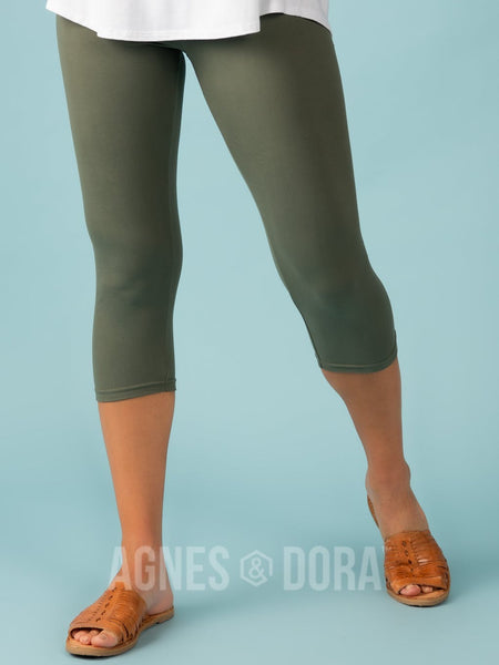 Agnes & Dora™ Legging Crop Dark Sage