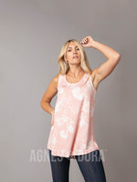 Agnes & Dora™ Essential Tank Coral/Pink/Ivory Floral