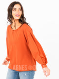 Agnes & Dora™ Balloon Sleeve Tee Clay