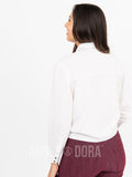 Agnes & Dora™ Button Down Tie Front Long Sleeve White