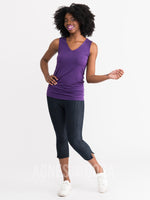 Agnes & Dora™ Fitted Tank V-Neck Violet