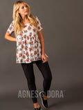 Agnes & Dora™ Muse Top Vanilla Rose Floral