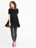 Agnes & Dora™ Black Chiffon Ruffle Tunic